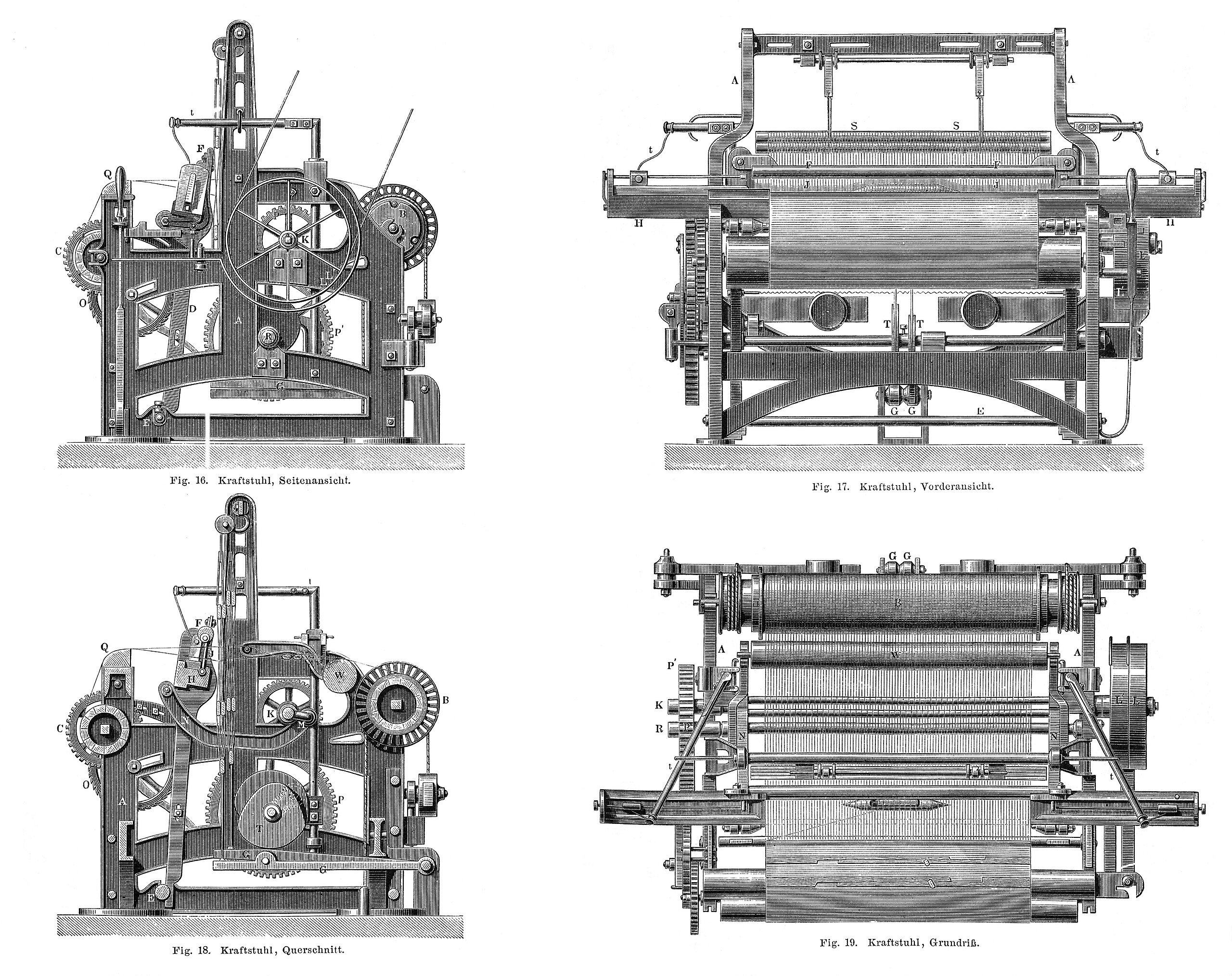 Horrock's Power Loom – much more intricate than the jenny.